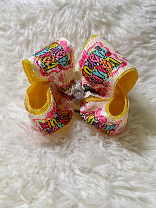 Kinder 4” Ribbon Bow MTO