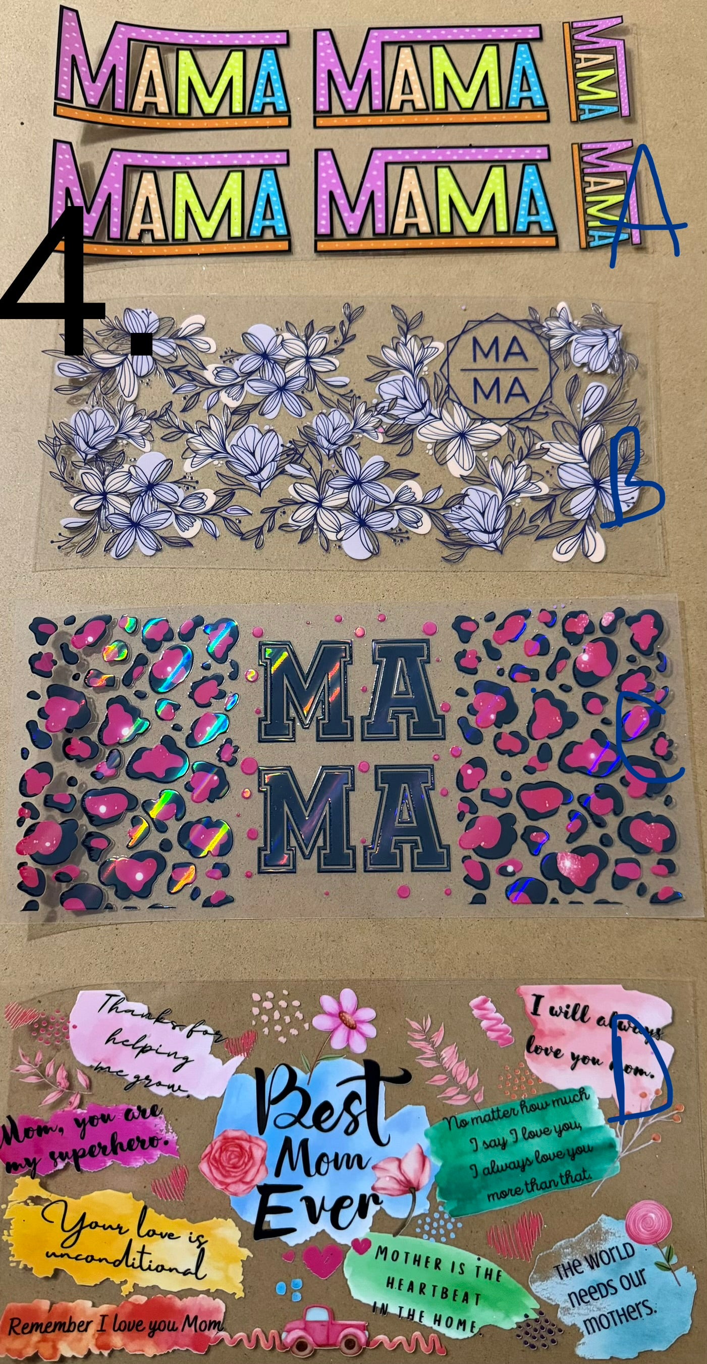 Cup Wraps 1-40